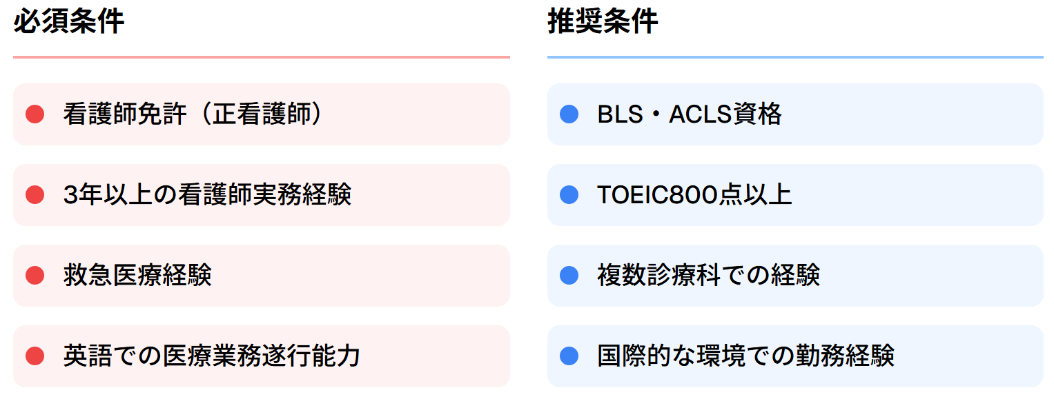 シップナース　必須事項