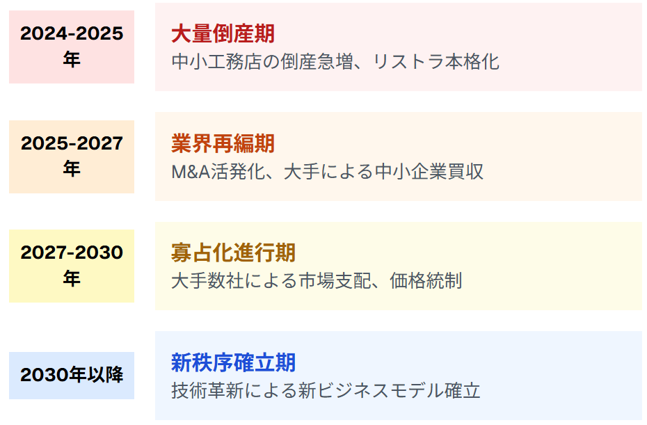住宅業界再編予測タイムライン